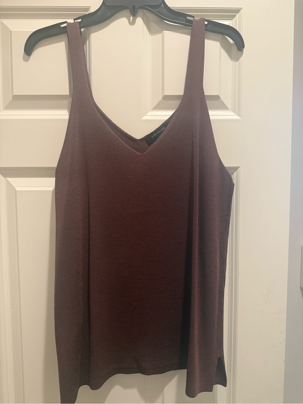 Ann Taylor Deep Brown V-Neck Sleeveless Camisole